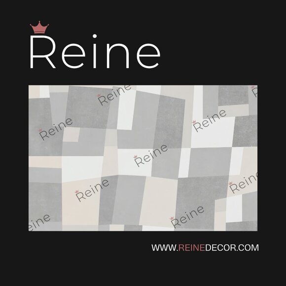 Crisscrossed Concrete Wallpaper in White & Gray - Picture 5 of 9